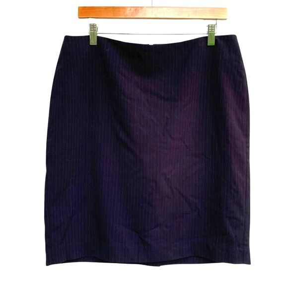 Banana Republic Factory Navy Pinstriped Skirt Size 12 - Picture 1 of 5
